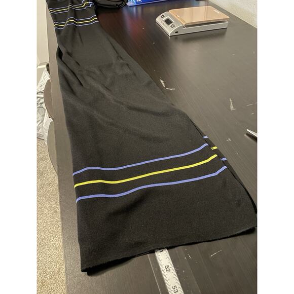 Exclusively Misook Womens Maxi Dress Size Small Black Striped Office Modern - Picture 5 of 7